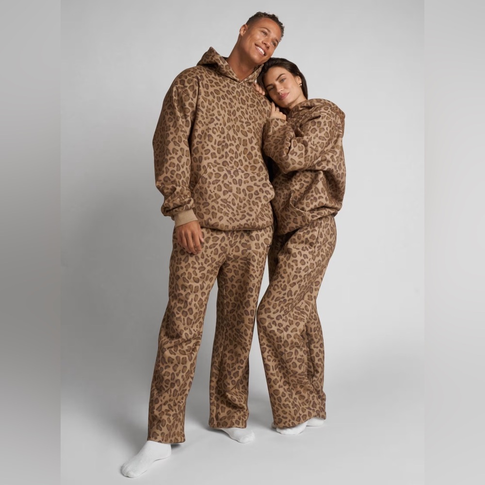 Stylish Women's Leopard Print Hoodie - Brown - Picture 2 of 8